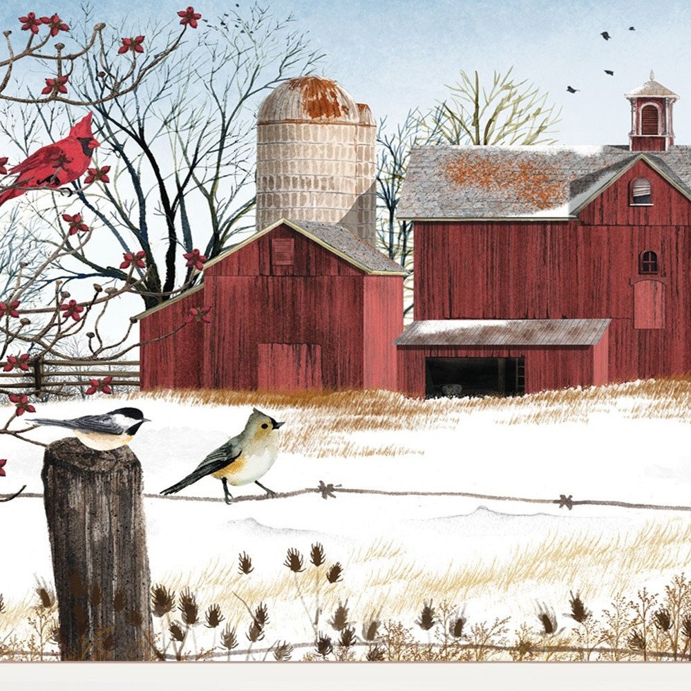 Winter Friends 1 White Framed Print Wall Art — view 2