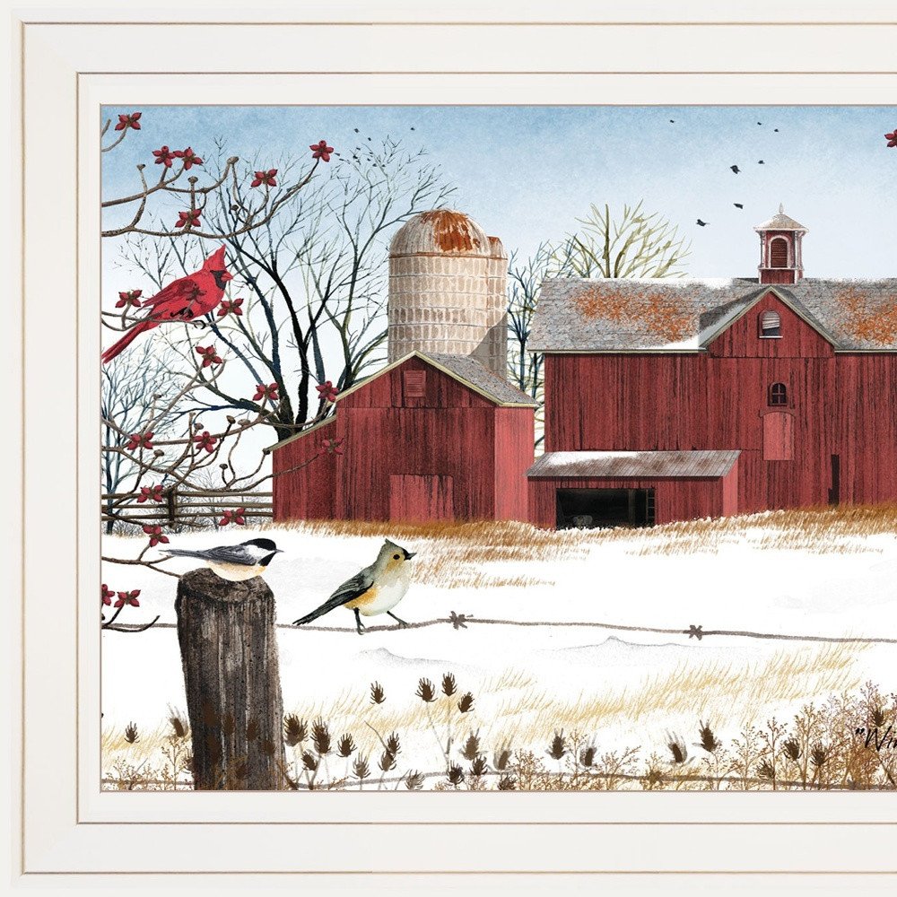 Winter Friends 1 White Framed Print Wall Art — view 3