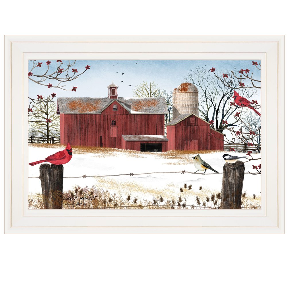 Winter Friends 1 White Framed Print Wall Art — view 4