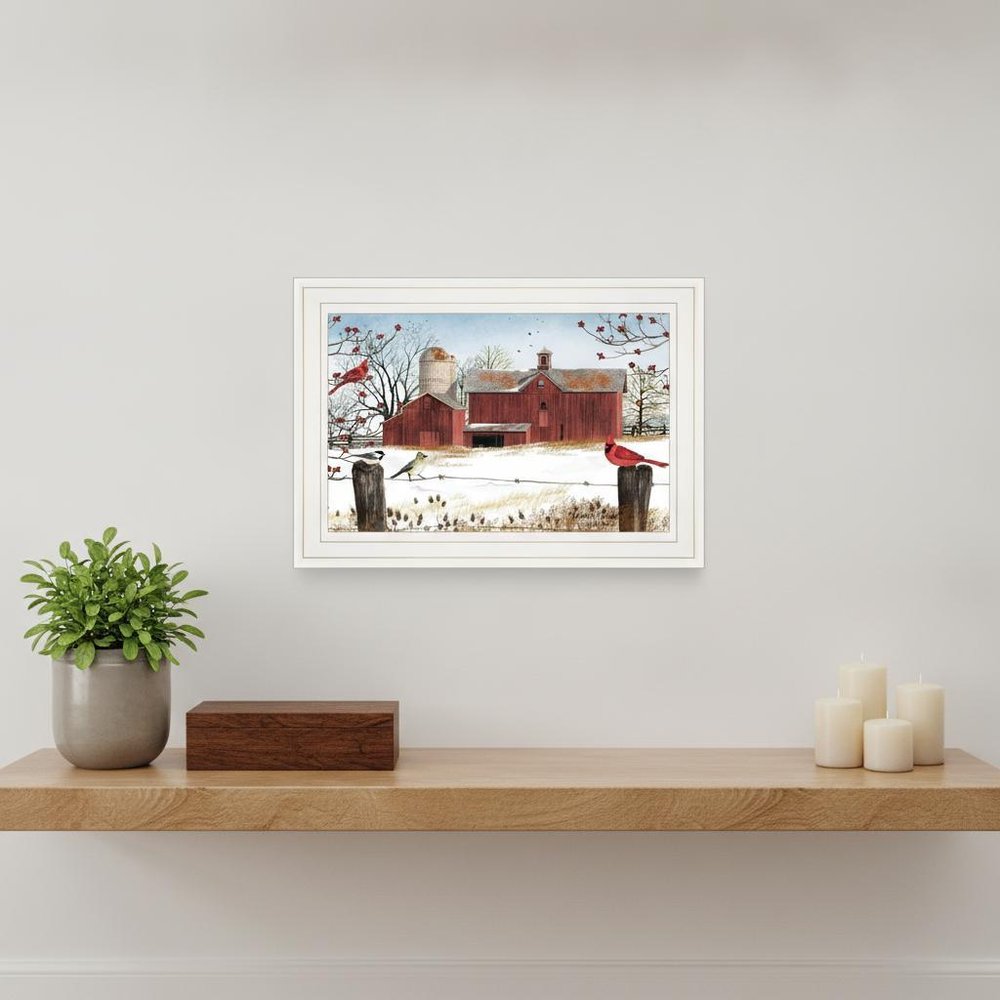 Winter Friends 1 White Framed Print Wall Art — view 6