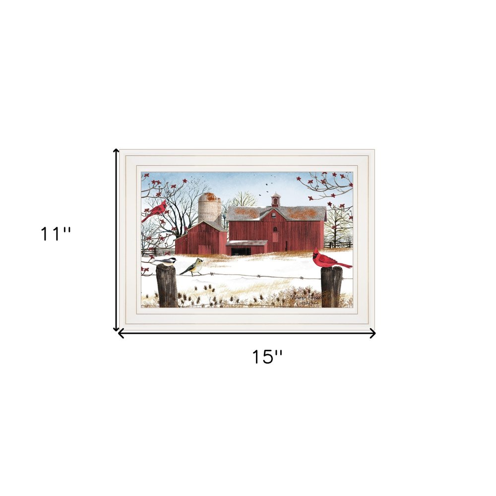 Winter Friends 1 White Framed Print Wall Art — view 5