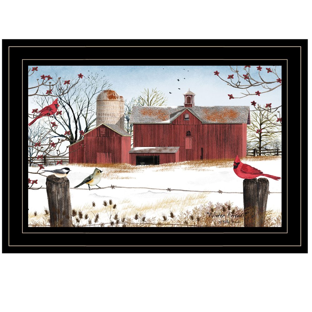 Winter Days Black Framed Print Wall Art — view 1