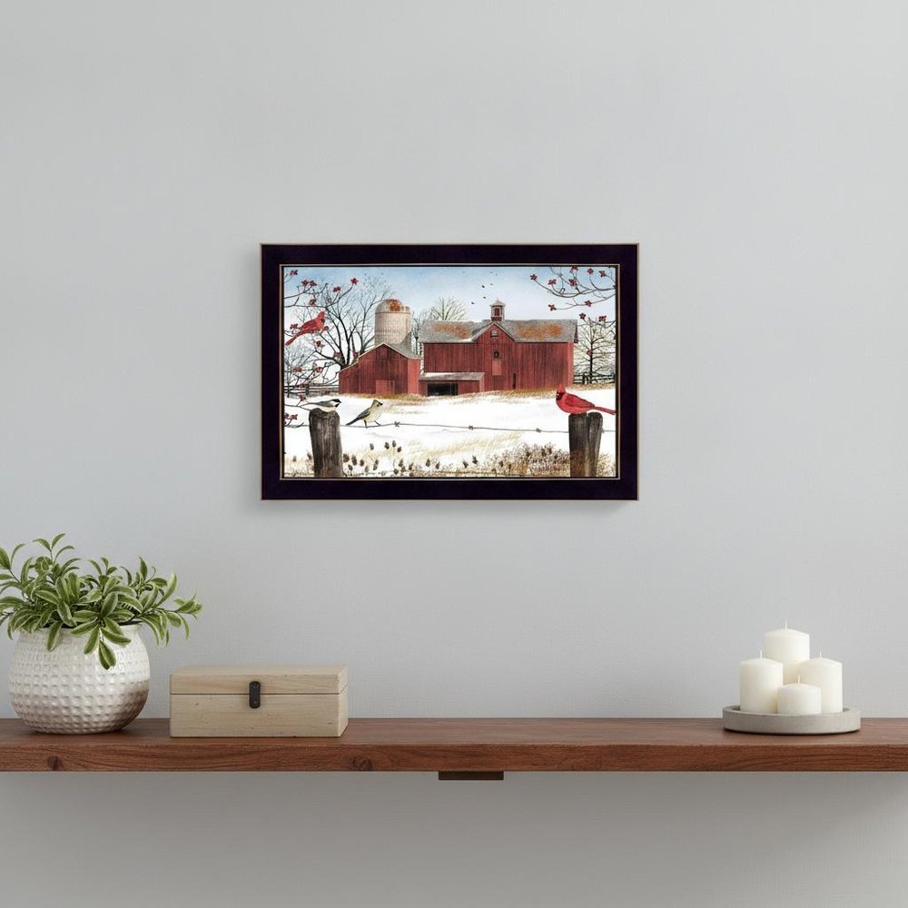 Winter Friends 2 Black Framed Print Wall Art — view 6