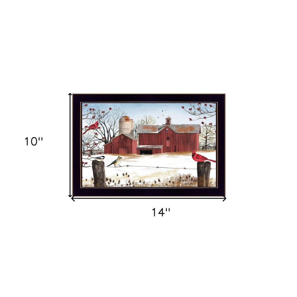 Winter Friends 2 Black Framed Print Wall Art — view 5