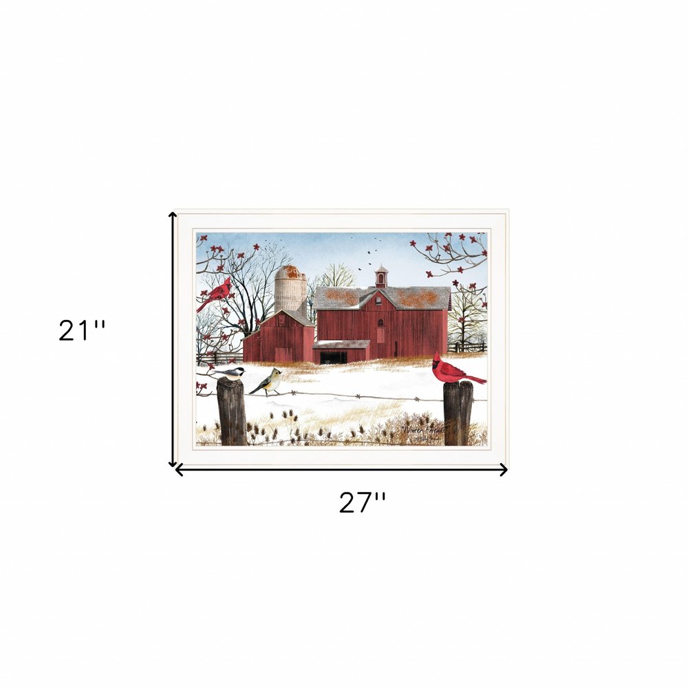 Winter Friends 7 White Framed Print Wall Art — view 3