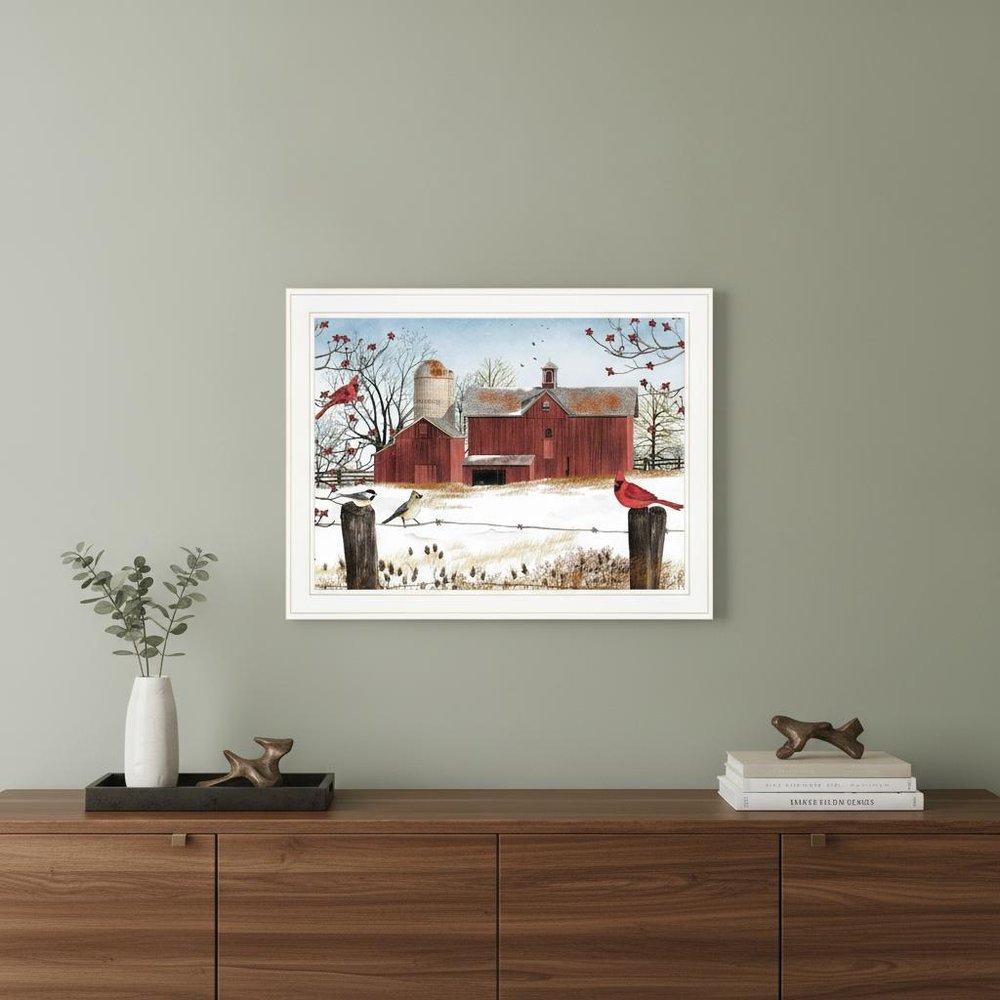 Winter Friends 7 White Framed Print Wall Art — view 4