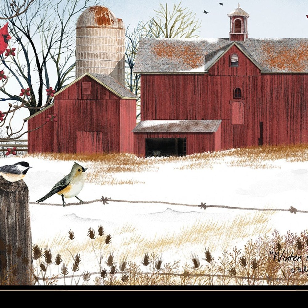 Winter Friends 8 Black Framed Print Wall Art — view 3