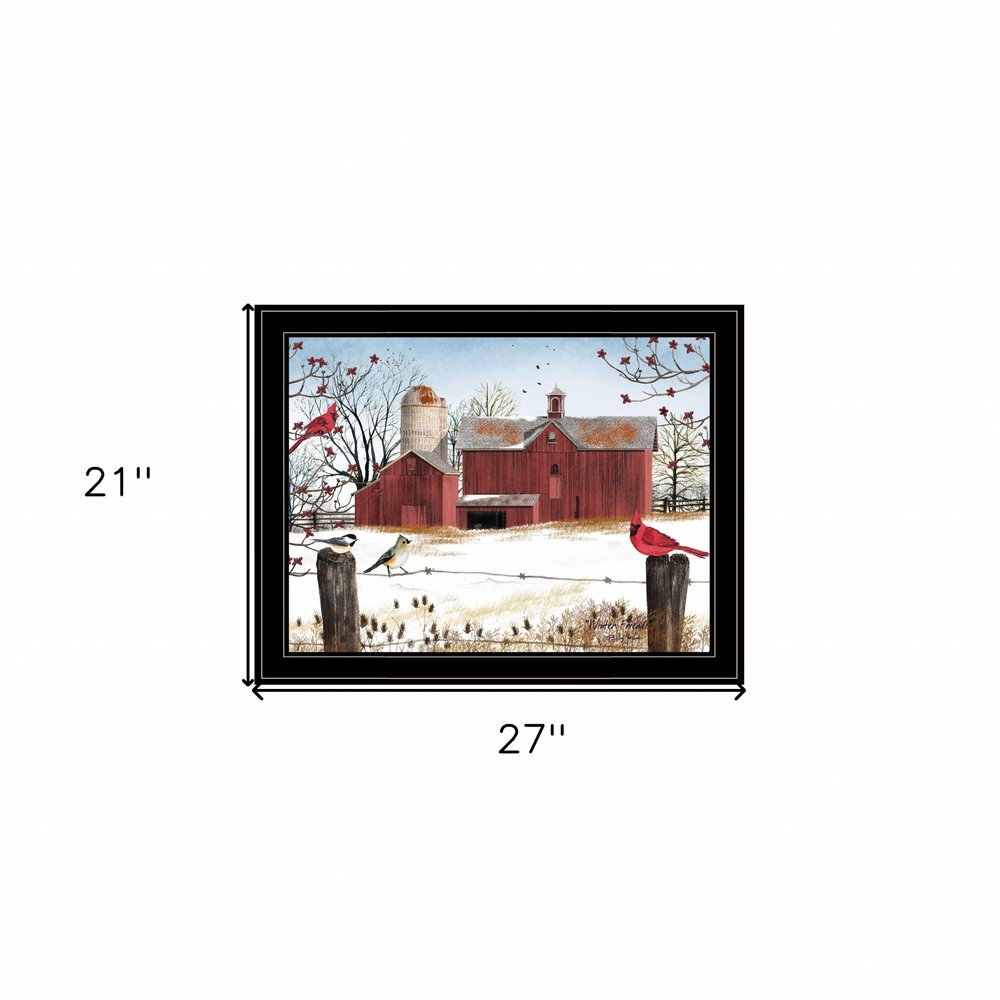 Winter Friends 8 Black Framed Print Wall Art — view 5