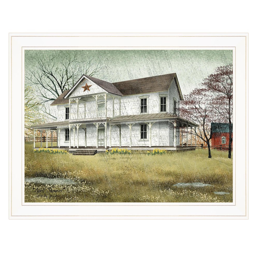 April Showers 3 White Framed Print Wall Art — view 1