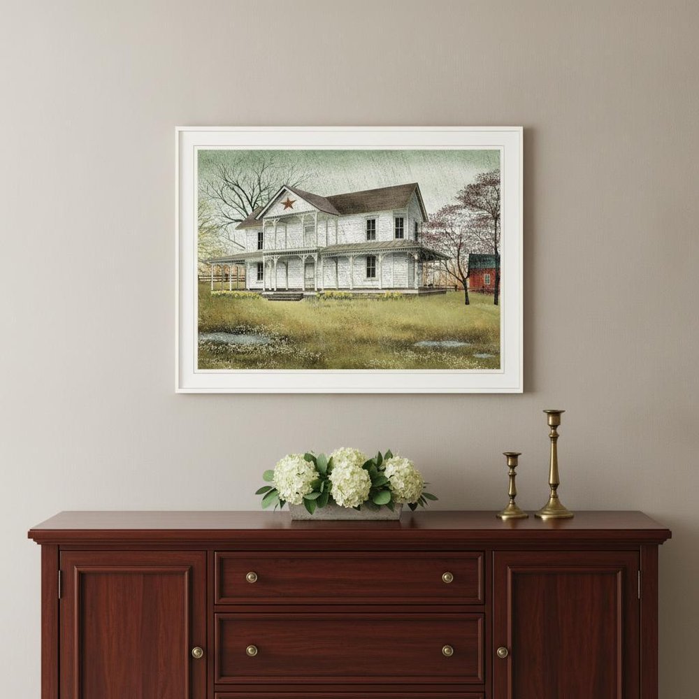 April Showers 3 White Framed Print Wall Art — view 4