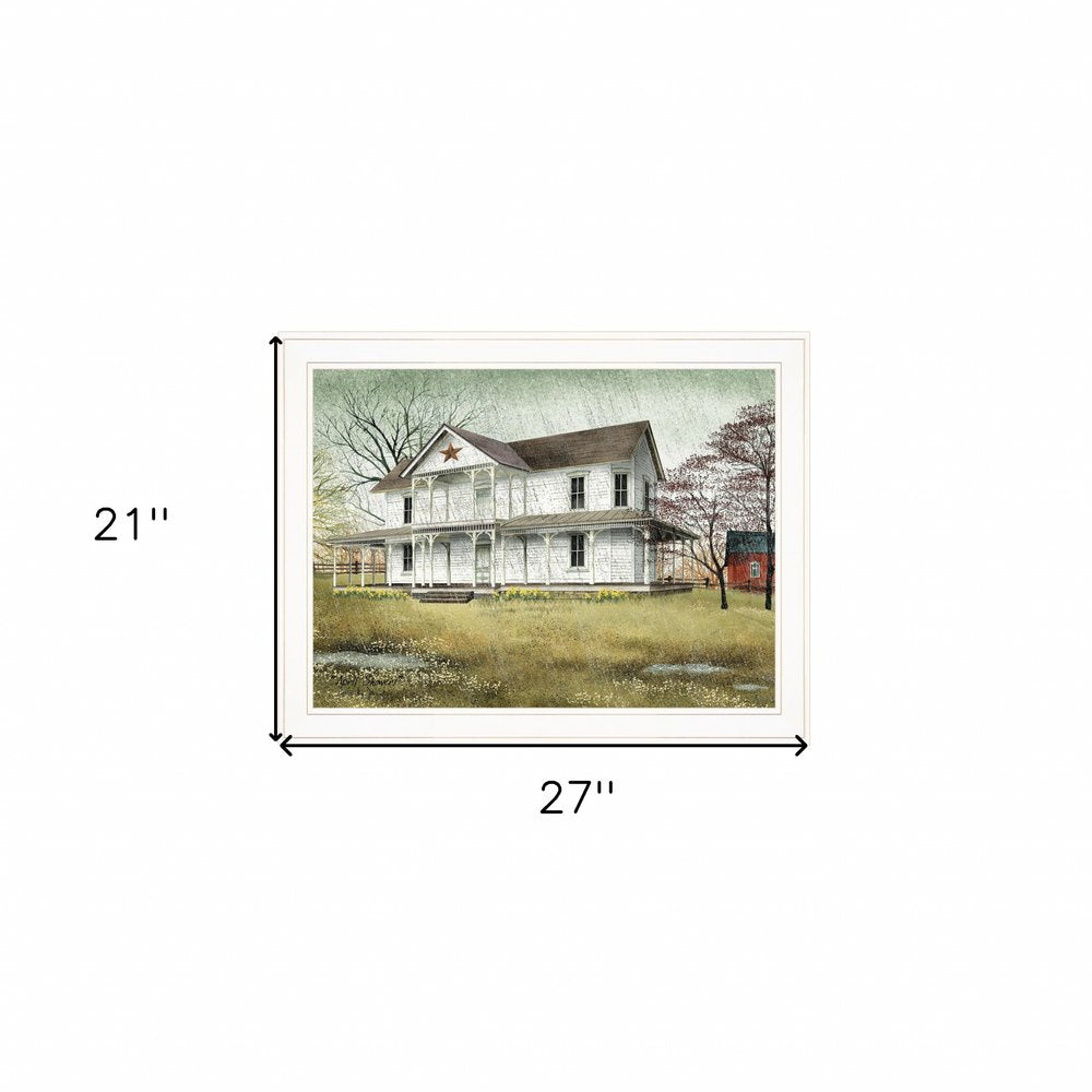 April Showers 3 White Framed Print Wall Art — view 3