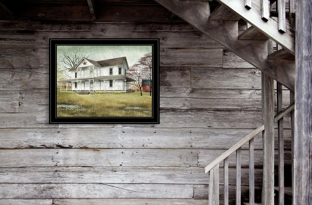 April Showers 4 Black Framed Print Wall Art — view 2