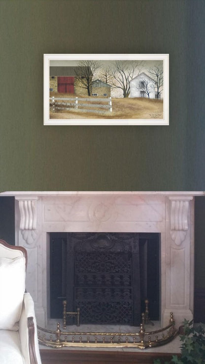 The Old Stone Barn 3 White Framed Print Wall Art HomeRoots