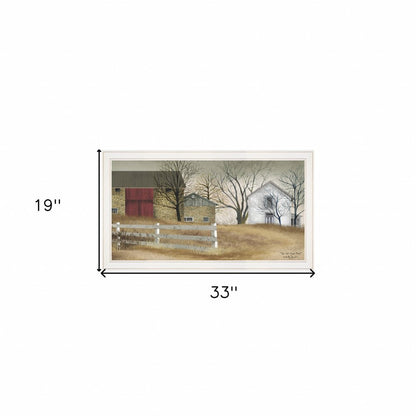 The Old Stone Barn 3 White Framed Print Wall Art HomeRoots