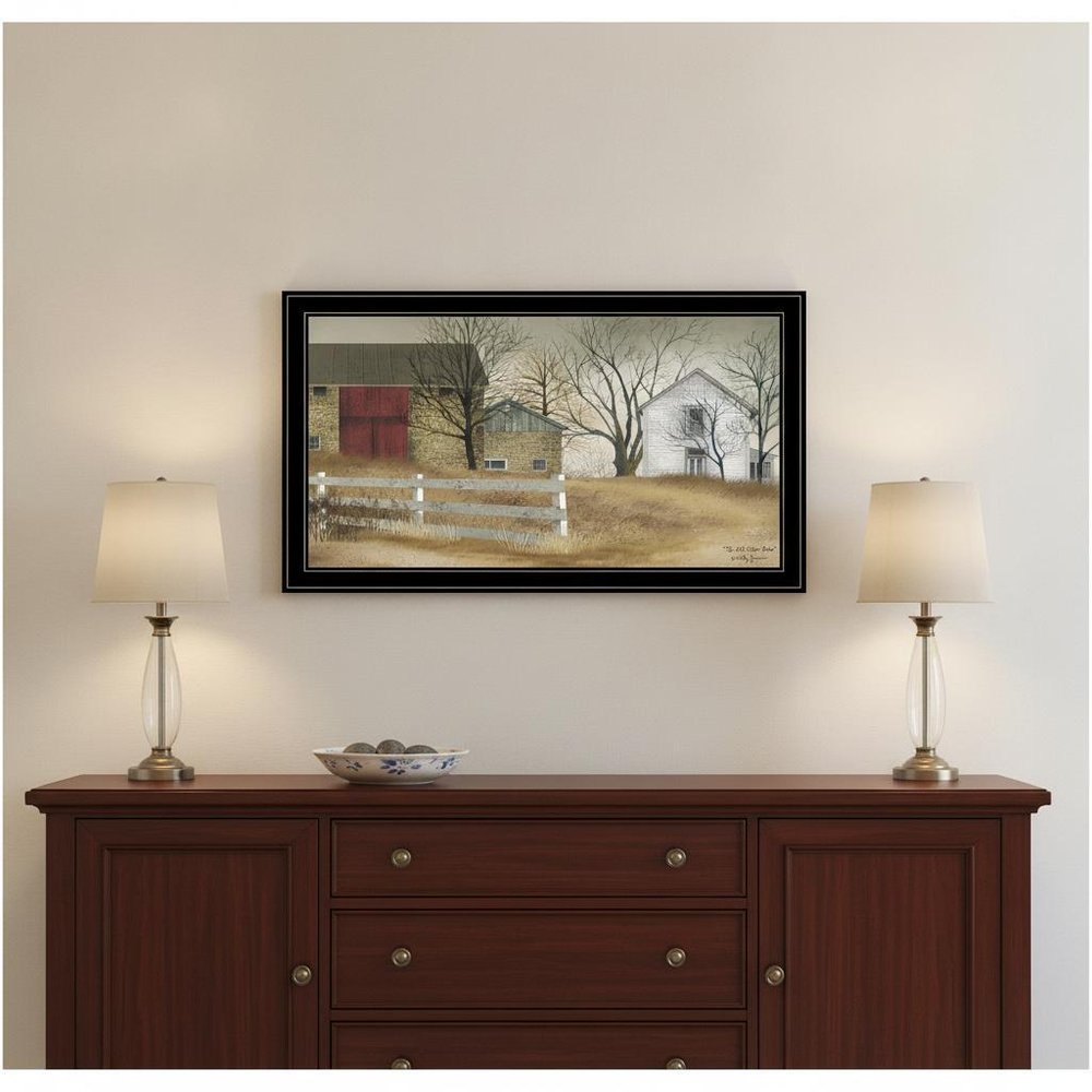 The Old Stone Barn 4 Black Framed Print Wall Art — view 4
