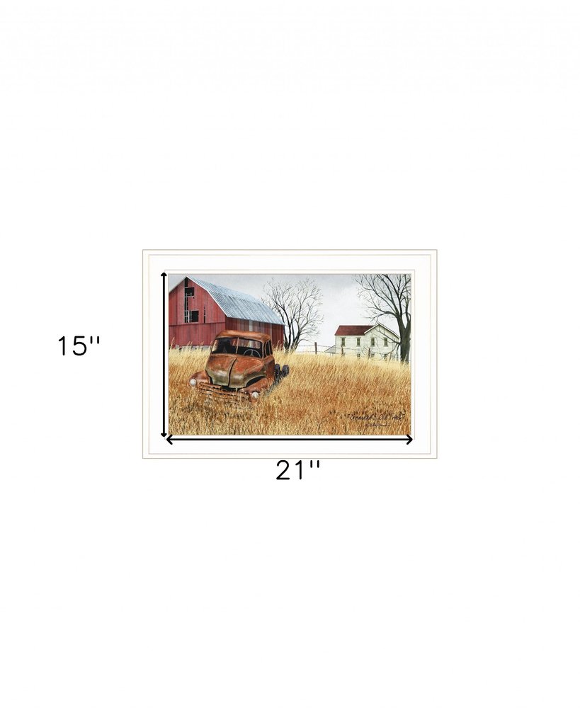Granddads Old Truck 6 White Framed Print Wall Art — view 3