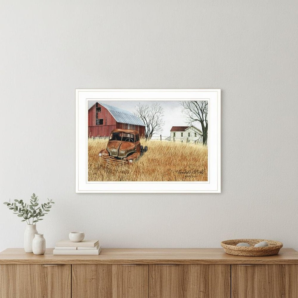 Granddads Old Truck 6 White Framed Print Wall Art — view 4