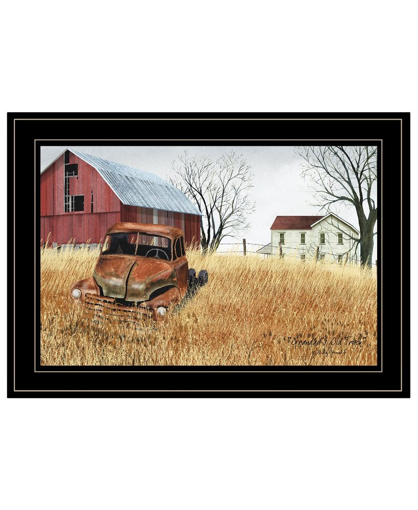 Granddads Old Truck 7 Black Framed Print Wall Art — view 1