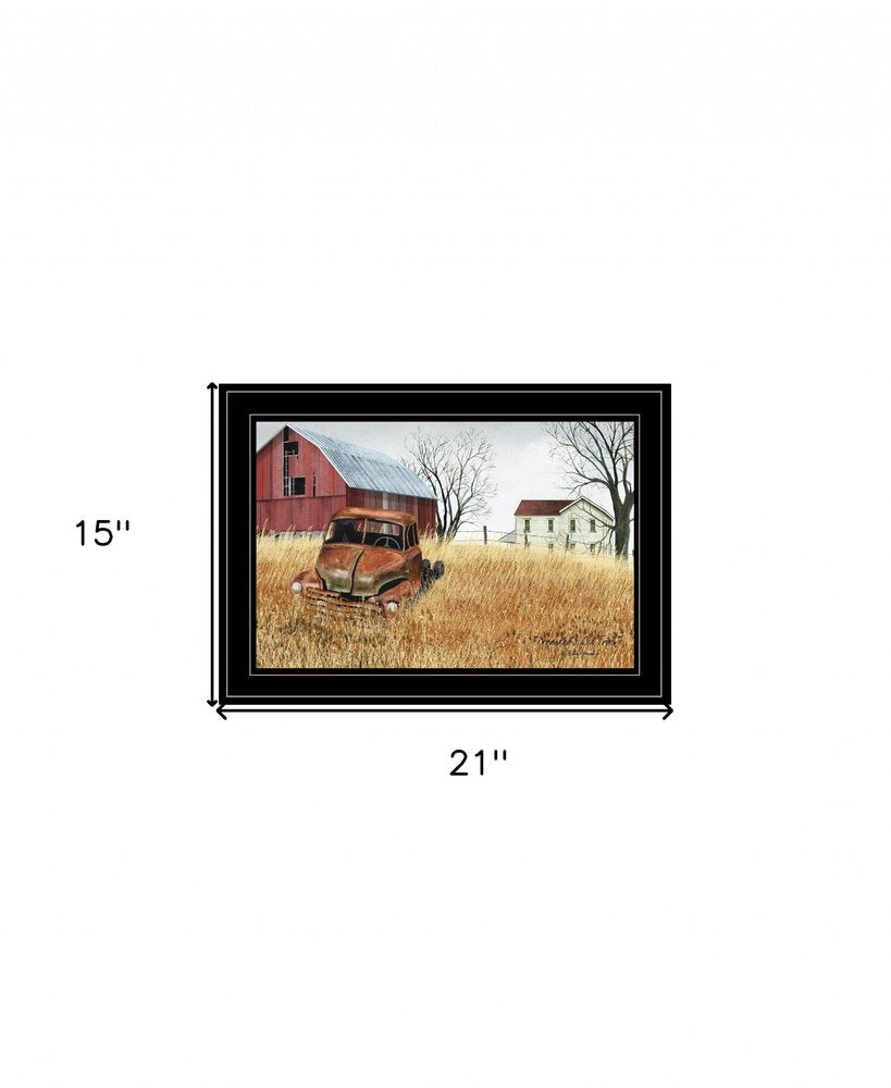 Granddads Old Truck 7 Black Framed Print Wall Art — view 3