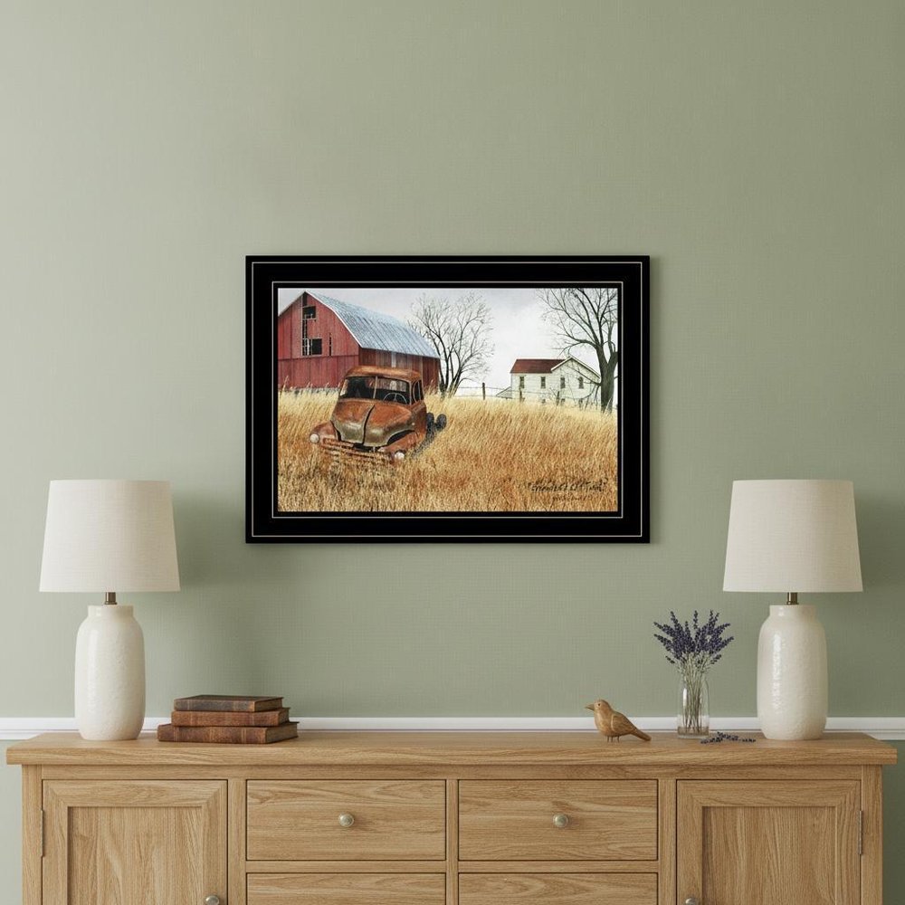 Granddads Old Truck 7 Black Framed Print Wall Art — view 4