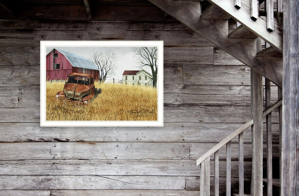 Granddads Old Truck 10 White Framed Print Wall Art — view 7