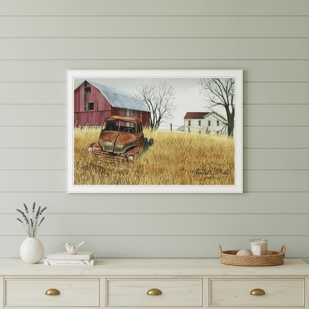 Granddads Old Truck 10 White Framed Print Wall Art — view 10
