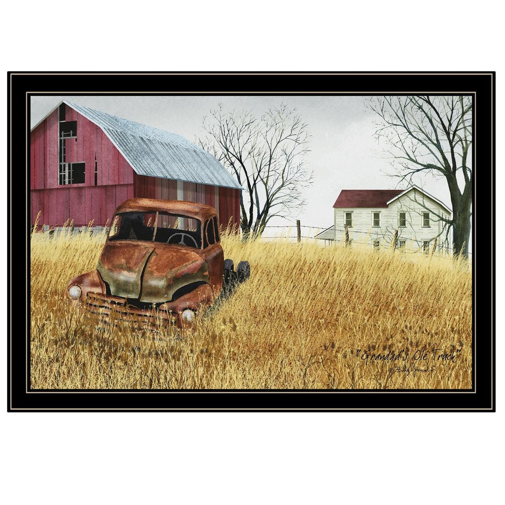 Granddads Old Truck 11 Black Framed Print Wall Art HomeRoots