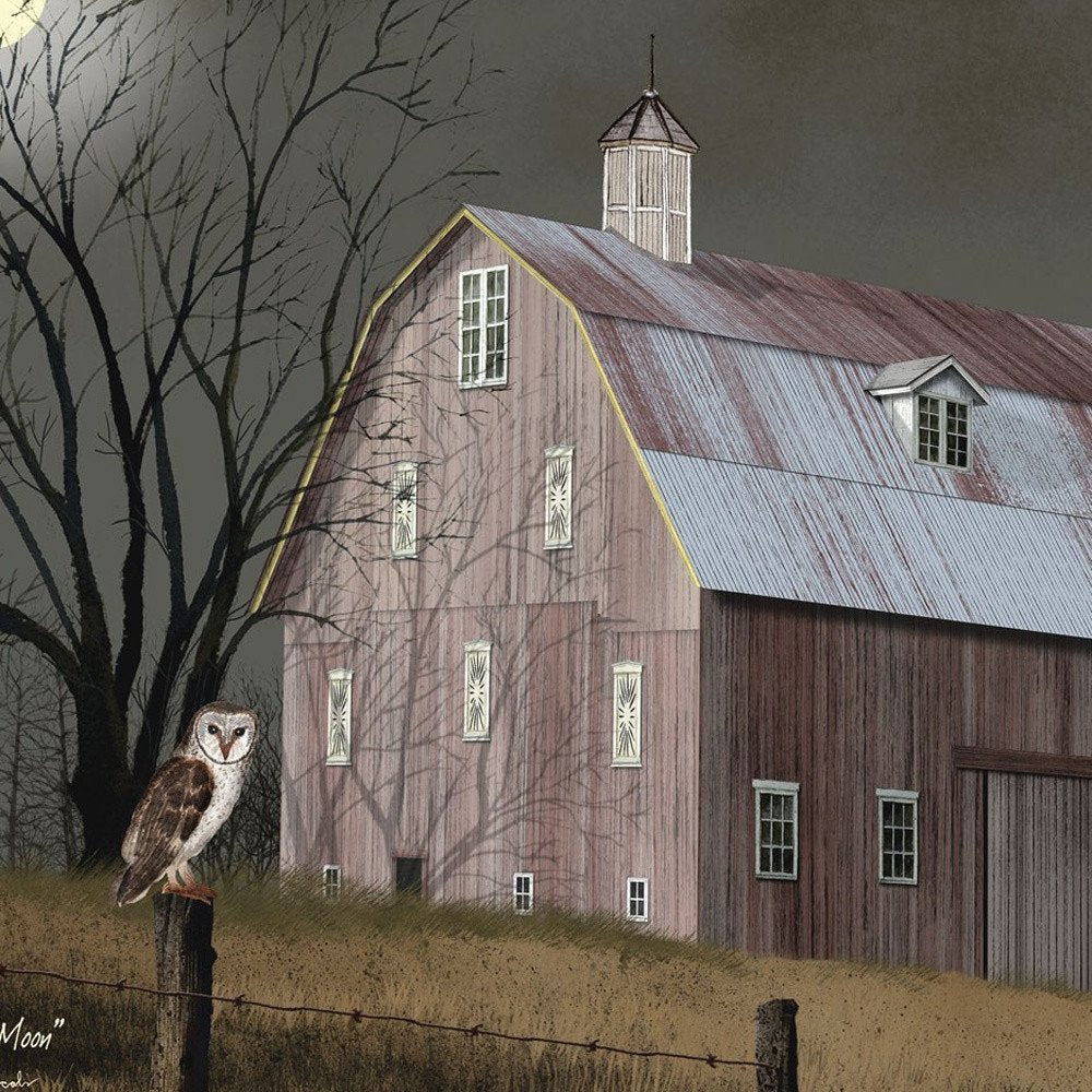 Midnight Moon 5 White Framed Print Wall Art — view 4