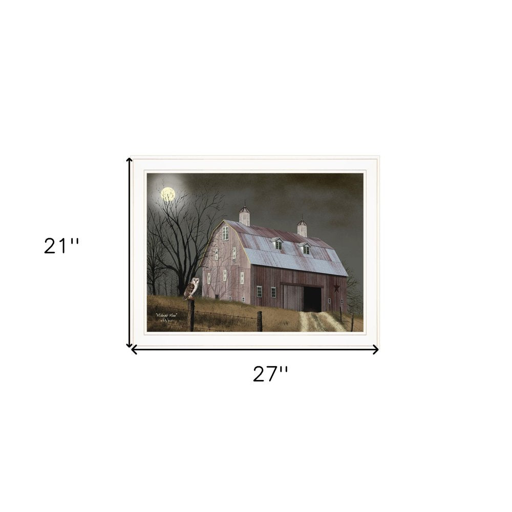 Midnight Moon 5 White Framed Print Wall Art — view 5