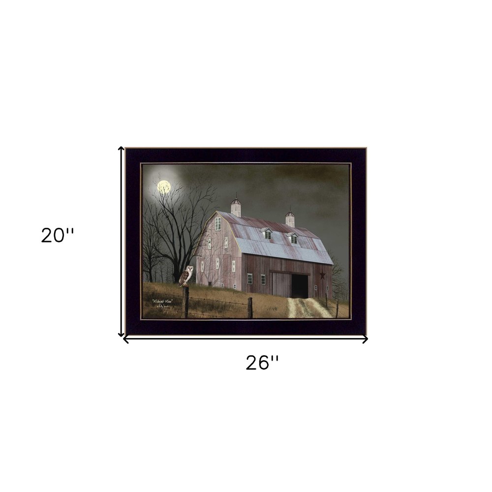 Midnight Moon 7 Black Framed Print Wall Art — view 3