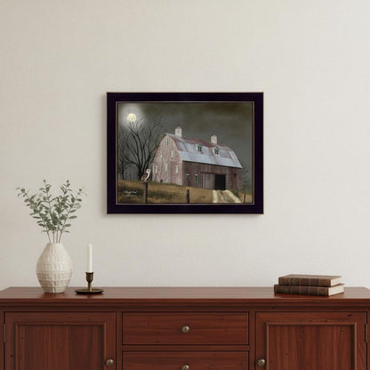 Midnight Moon 7 Black Framed Print Wall Art
