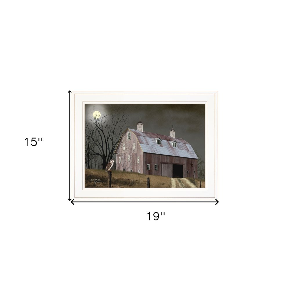 Midnight Moon 2 White Framed Print Wall Art — view 3