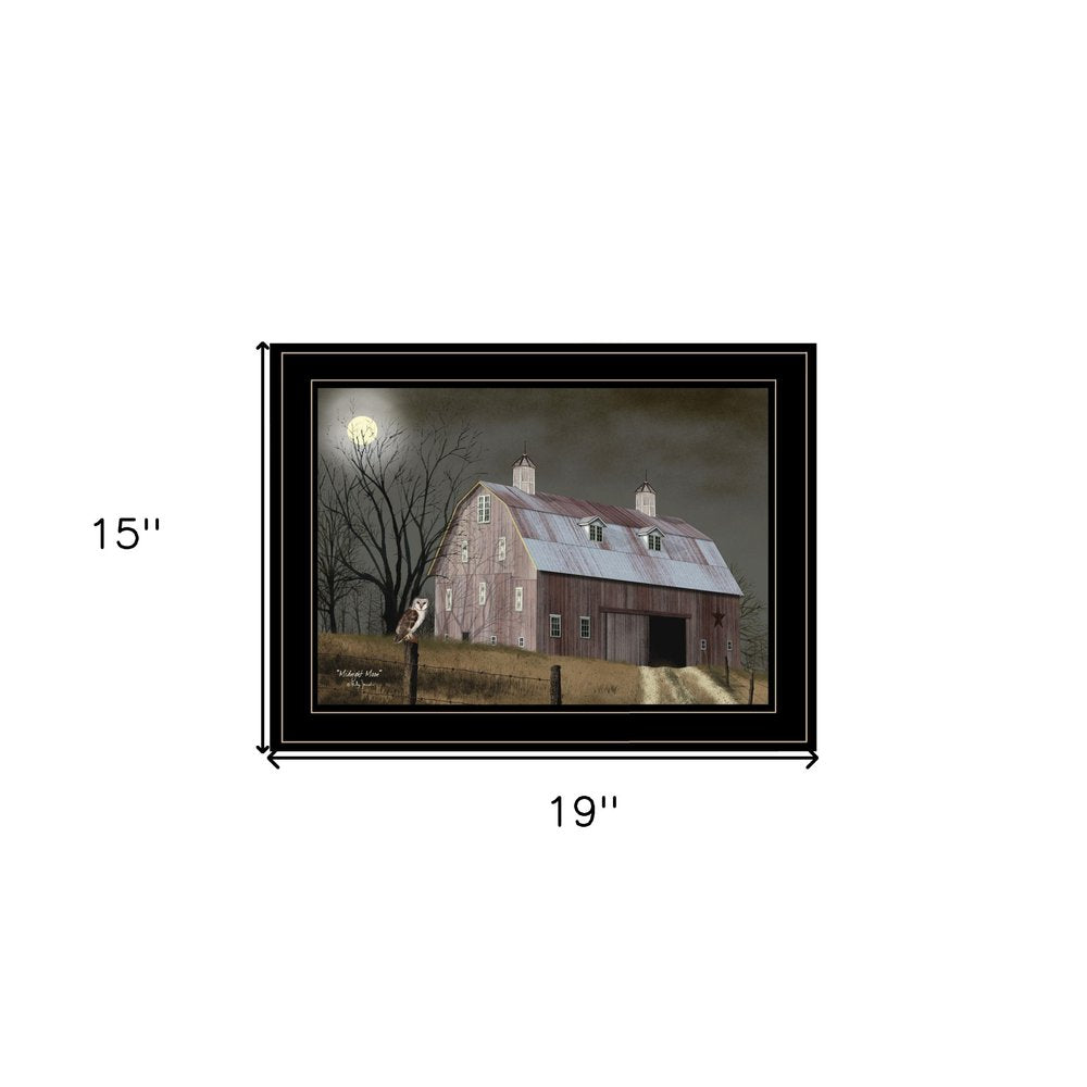 Midnight Moon 3 Black Framed Print Wall Art — view 3