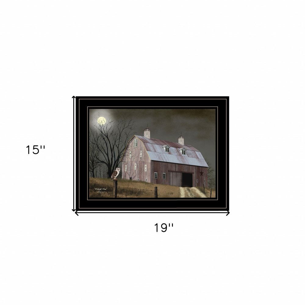 Midnight Moon 3 Black Framed Print Wall Art — view 4