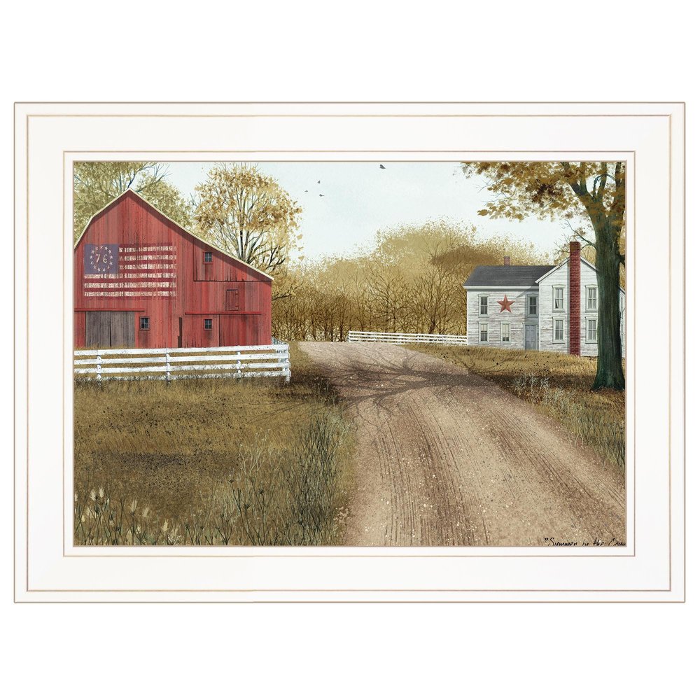 Summer in the Country 1 White Framed Print Wall Art — view 1