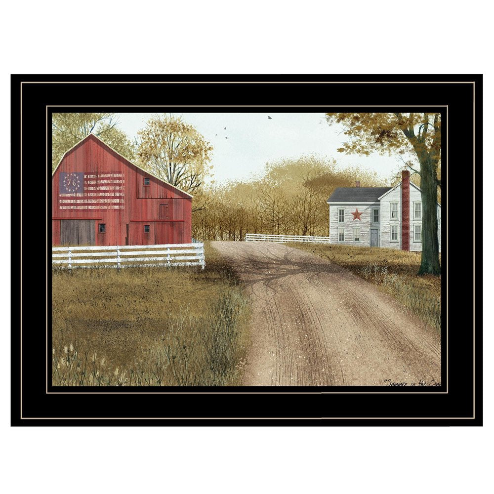 Summer in the Country 2 Black Framed Print Wall Art — view 1