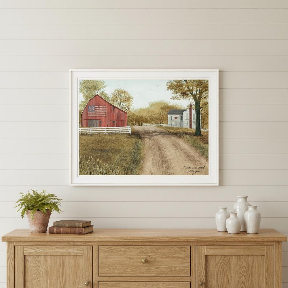 Summer in the Country 3 White Framed Print Wall Art — view 5
