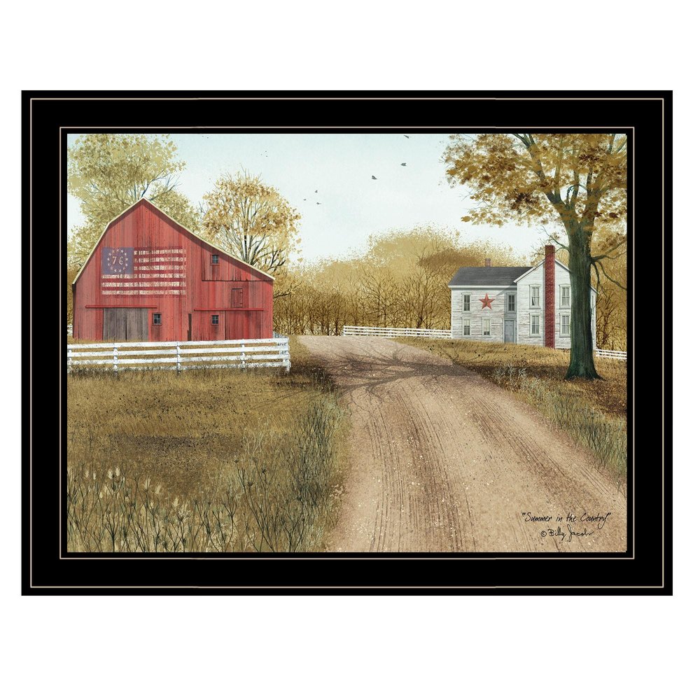 Summer in the Country 4 Black Framed Print Wall Art — view 1
