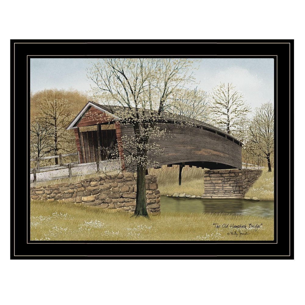 The Old Humpback Bridge 4 Black Framed Print Wall Art — view 1