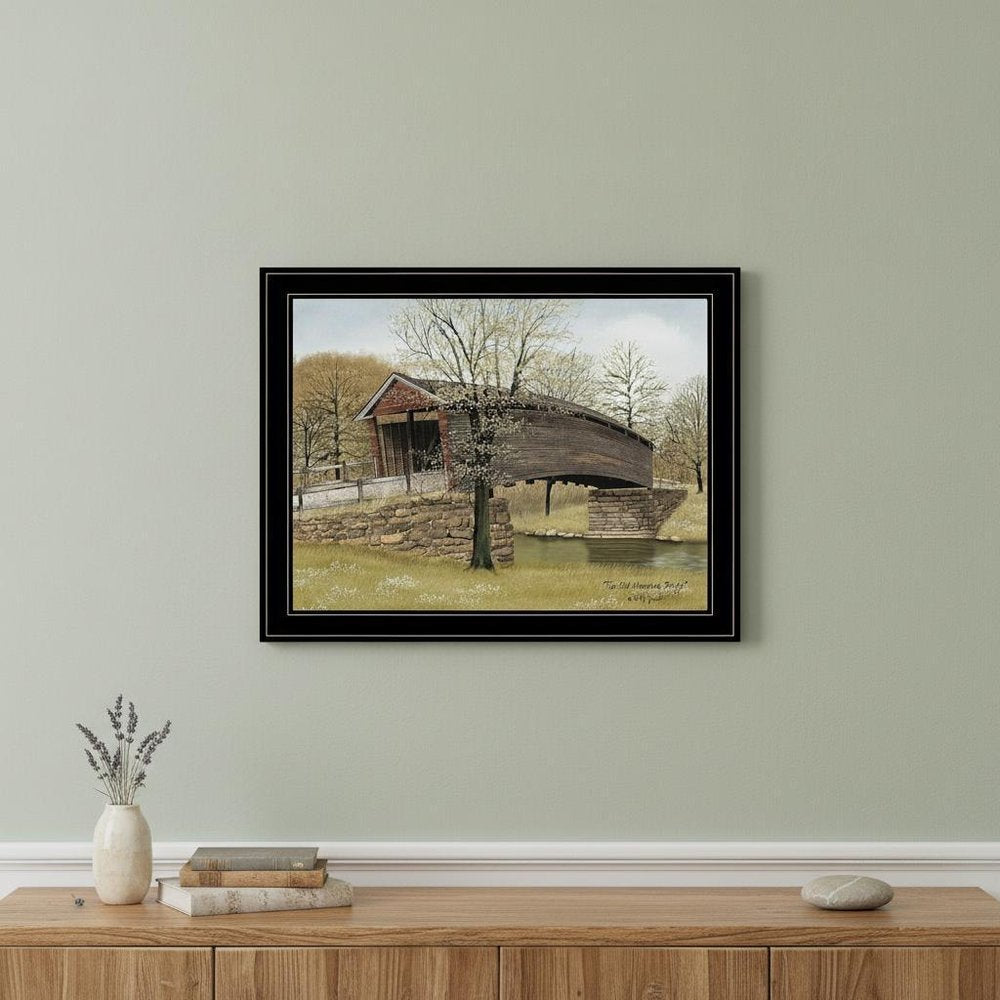 The Old Humpback Bridge 4 Black Framed Print Wall Art — view 5