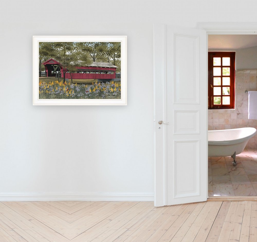 Pottersburg Bridge 4 White Framed Print Wall Art — view 2