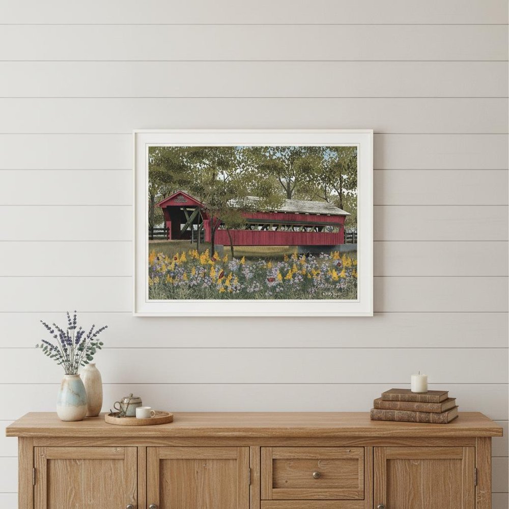 Pottersburg Bridge 4 White Framed Print Wall Art — view 5
