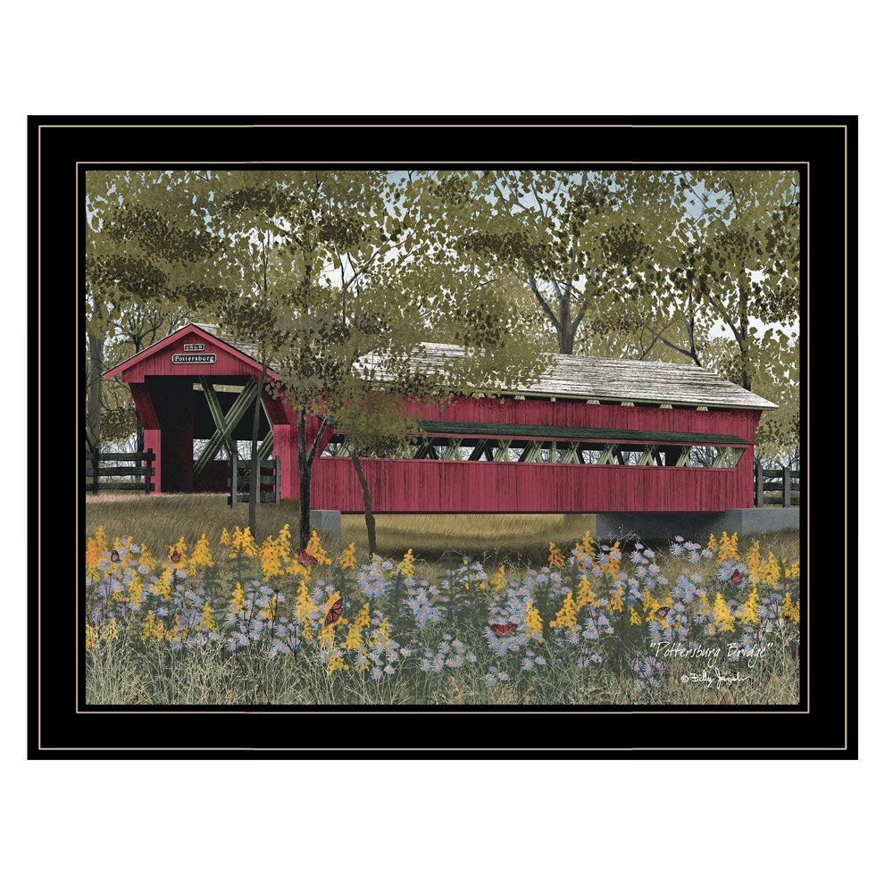 Pottersburg Bridge 5 Black Framed Print Wall Art — view 1