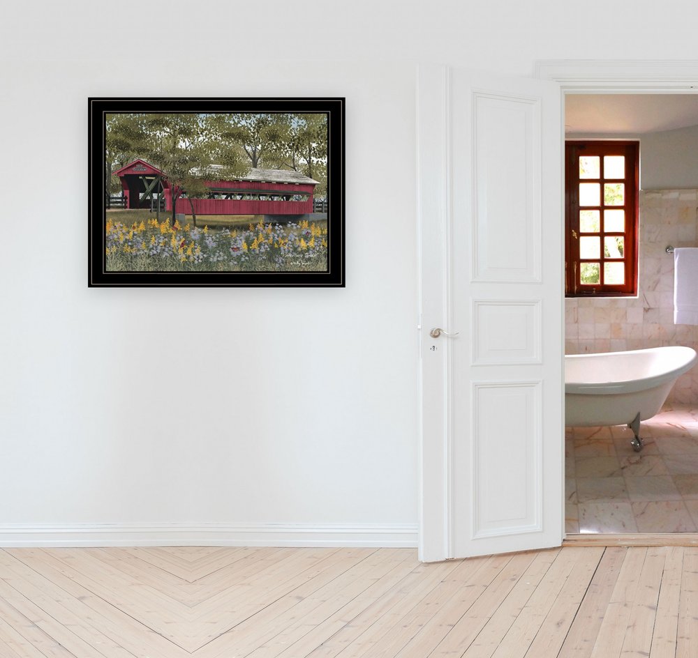 Pottersburg Bridge 5 Black Framed Print Wall Art — view 2