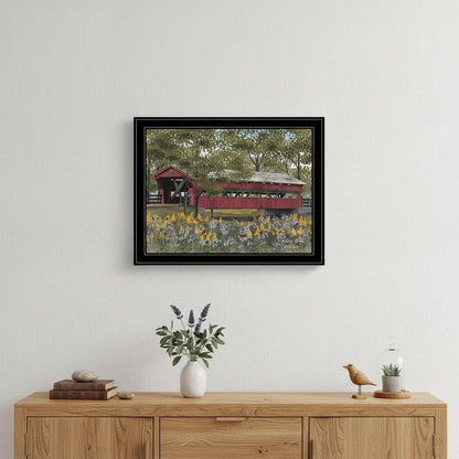 Pottersburg Bridge 5 Black Framed Print Wall Art