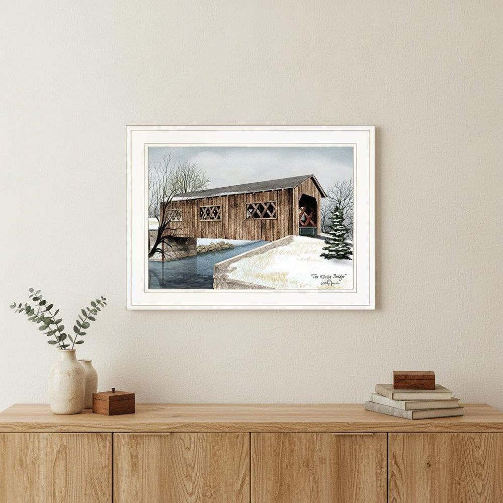 The Kissing Bridge 1 White Framed Print Wall Art — view 5