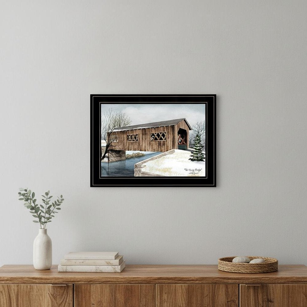 The Kissing Bridge 2 Black Framed Print Wall Art — view 5