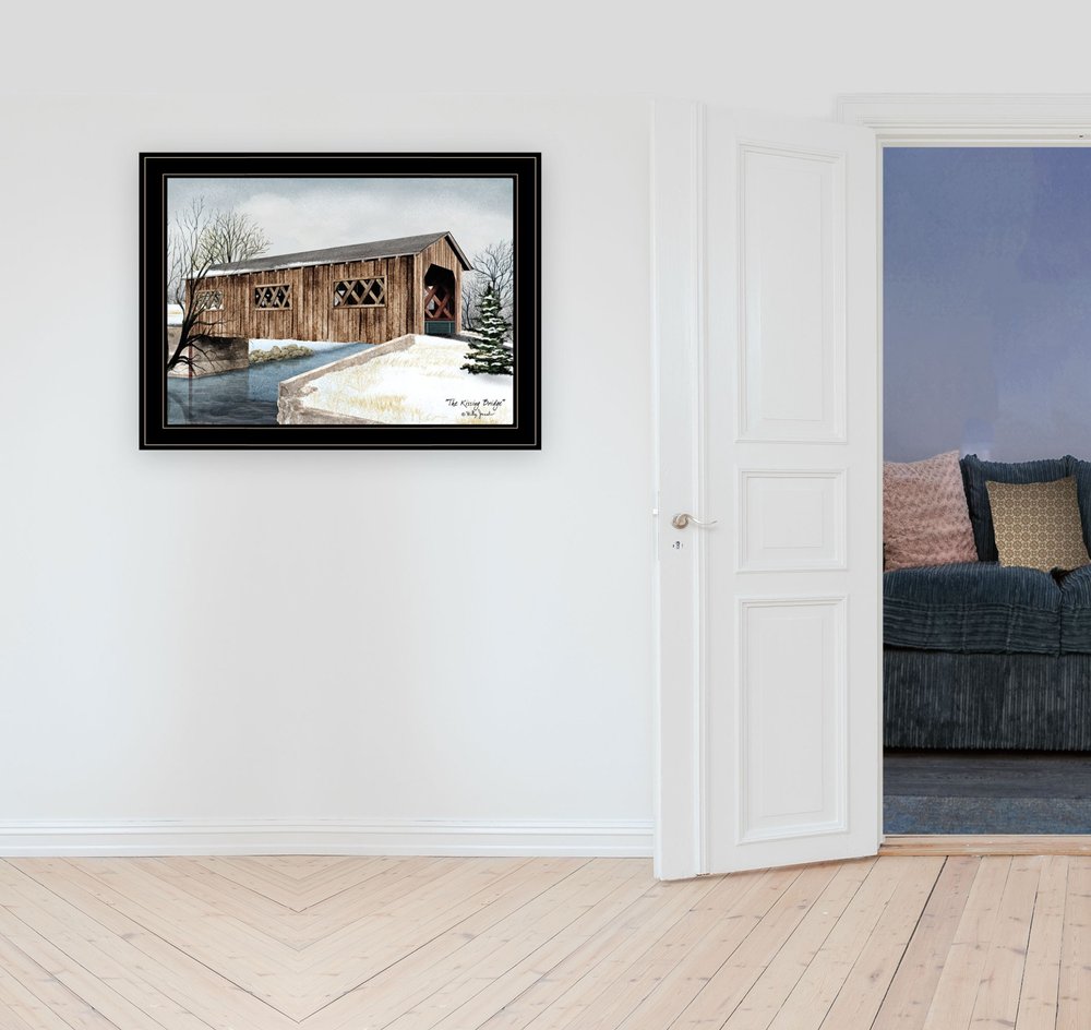 The Kissing Bridge 4 Black Framed Print Wall Art — view 2