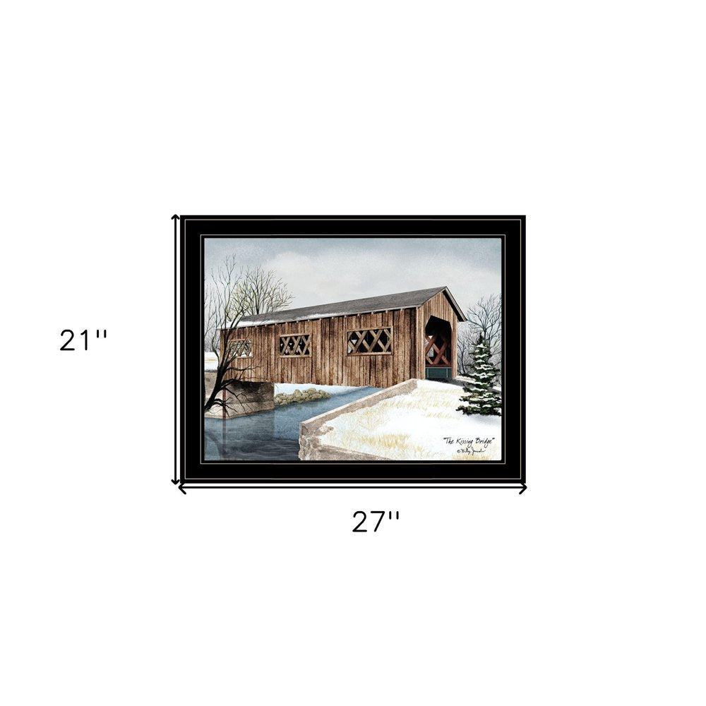 The Kissing Bridge 4 Black Framed Print Wall Art — view 5