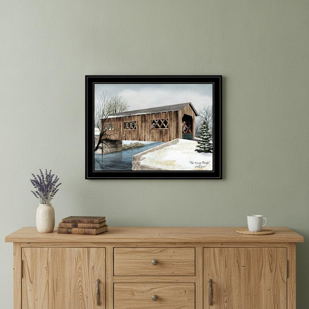 The Kissing Bridge 4 Black Framed Print Wall Art — view 6